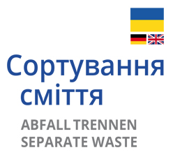 Flyer mit Informationen zur Mülltrennung